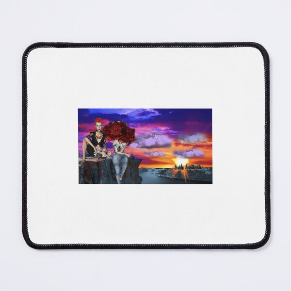 Item preview, Sam and Mirror Girl sitting on a cliff at sun set designed and sold by Patricia Brown.