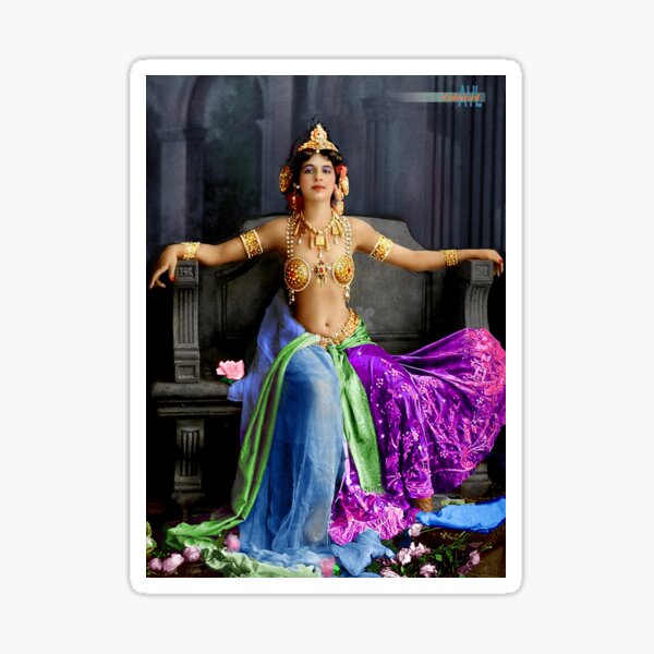 Mata Hari in her famous dance costume Sticker