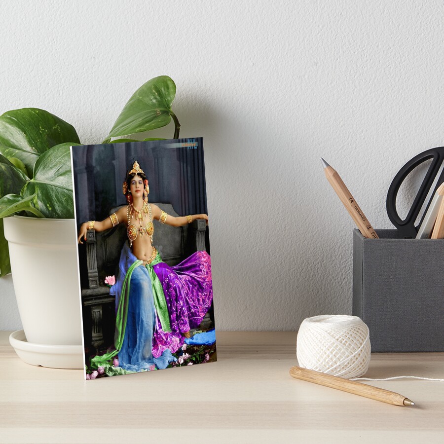 Mata Hari In Her Famous Dance Costume Art Board Print For Sale By Lexmil Redbubble 4741