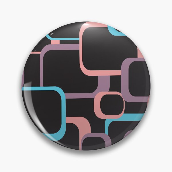 Item preview, Retro Squares Pattern Pink Blue Purple Black designed and sold by ValeriesGallery.