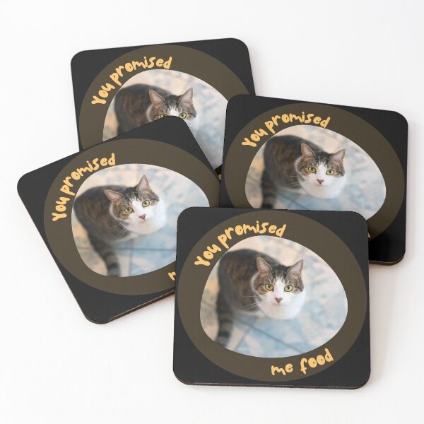 Item preview, You promised me food! Hungry cat stare designed and sold by themkat.