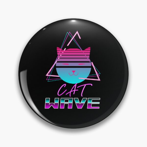 Item preview, Catwave cats synthwave retrowave vaporwave motif designed and sold by DerNerd.