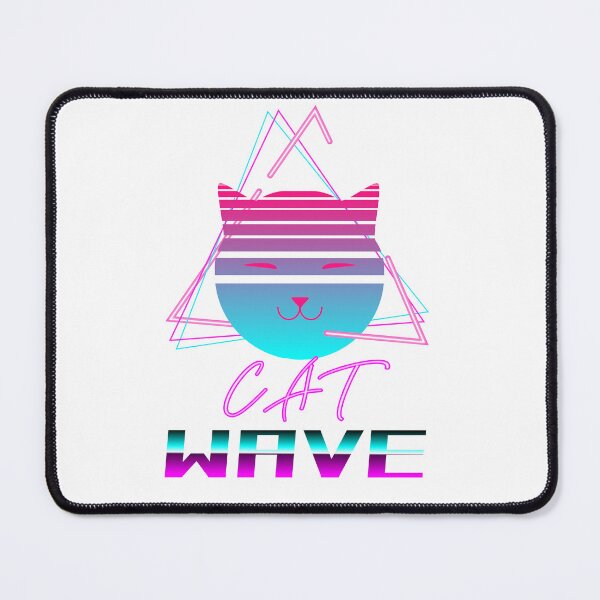 Item preview, Catwave cats synthwave retrowave vaporwave motif designed and sold by DerNerd.