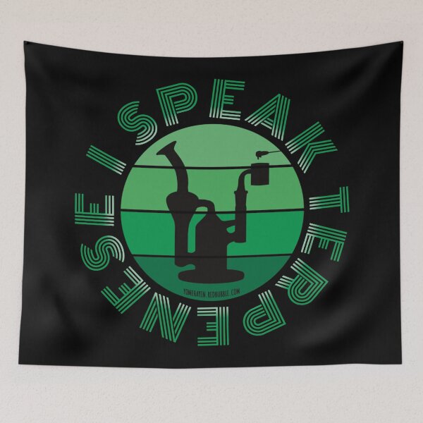 Item preview, Retro Vintage Sunset Green Dab Rig-I speak Terpenese  designed and sold by YomeHayin.