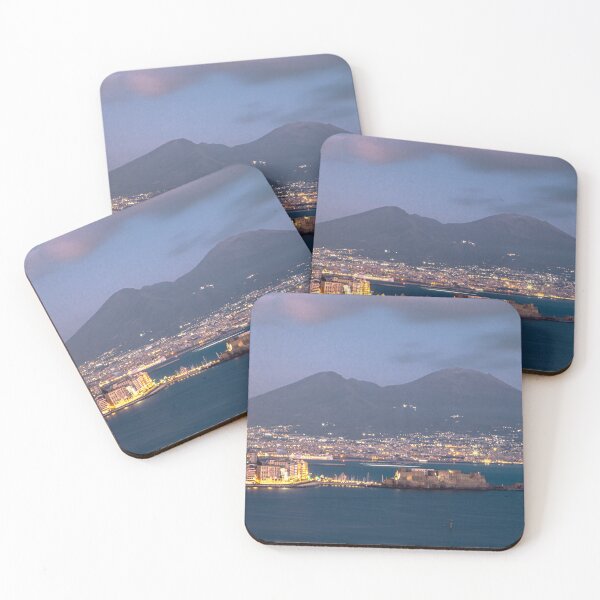 Aperçu de l'œuvre Napoli, Vesuvio at Blue Night créée et vendue par Sabry Ardore.