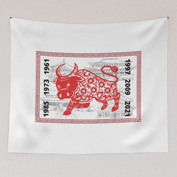 Item preview, Year Of Ox Chinese Zodiac Sign designed and sold by ArtOfStars.