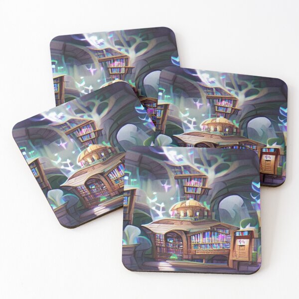 Item preview, AI Generated Nightcafe "Enchanted Library" designed and sold by ModernGoldShop.