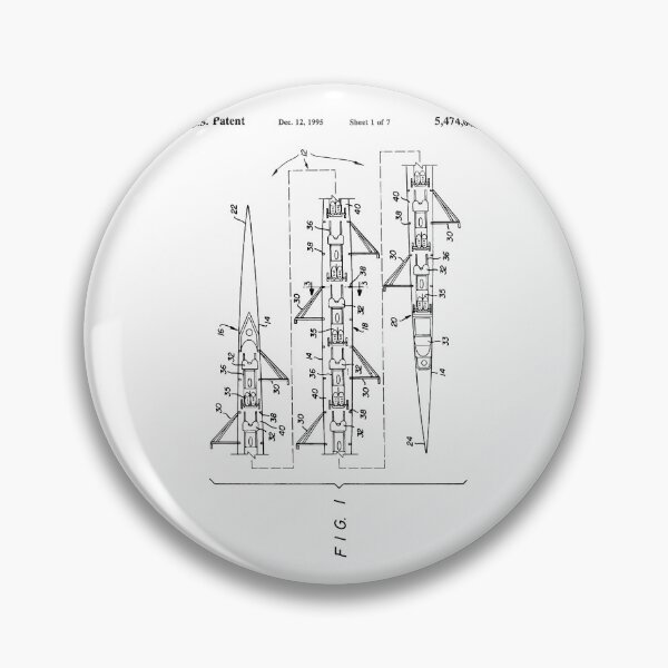 Item preview, 8 Man Rowing Shell Scull Patent, boat art designed and sold by anodyle.