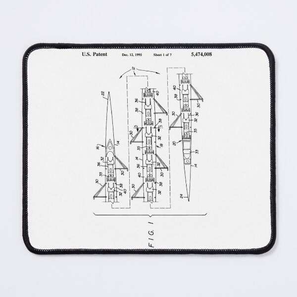 Item preview, 8 Man Rowing Shell Scull Patent, boat art designed and sold by anodyle.