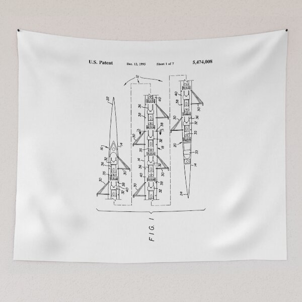 Item preview, 8 Man Rowing Shell Scull Patent, boat art designed and sold by anodyle.
