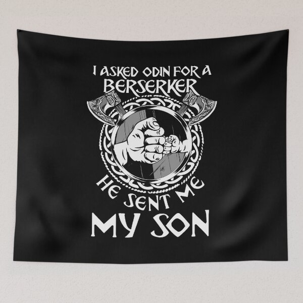 Item preview, Viking Dad I Asked Odin For A Berserker He Sent Me My Son designed and sold by MasterKlaw.