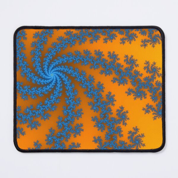 Item preview, Blue Spiral Over Fiery Orange Background designed and sold by ThePaintingRat.