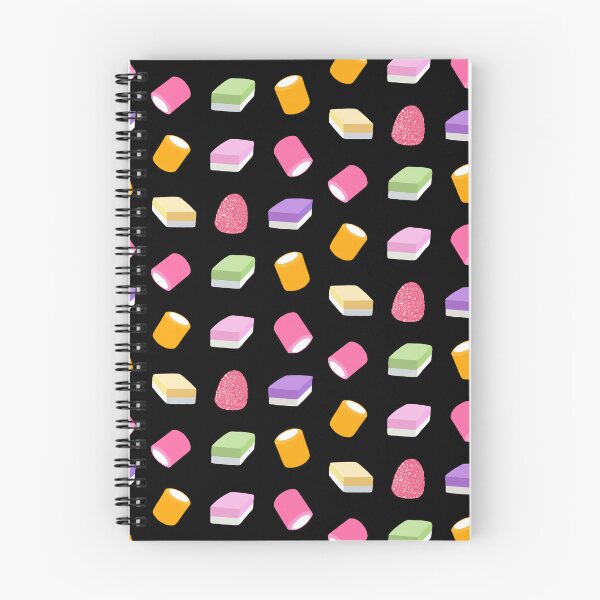 Item preview, Dolly Mixture Sweets Colourful Pattern on Black designed and sold by yellowkats.