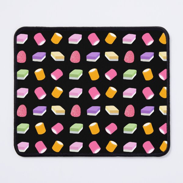 Item preview, Dolly Mixture Sweets Colourful Pattern on Black designed and sold by yellowkats.