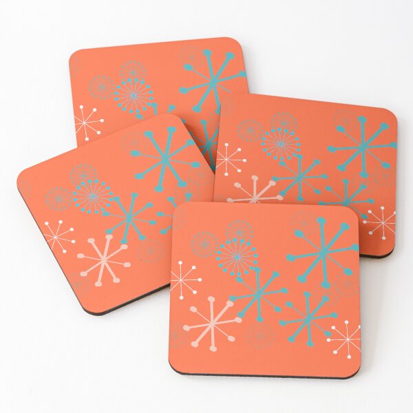 Item preview, 3D Mid Mod Starburst Design in Turquoise designed and sold by LisWilliams.
