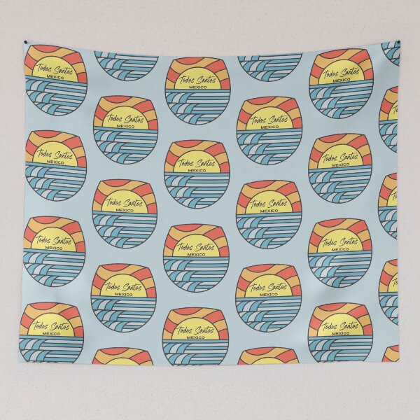 Item preview, Todos Santos Mexico Beach MX Retro Water Sunrise and Sunset designed and sold by palmettodigital.