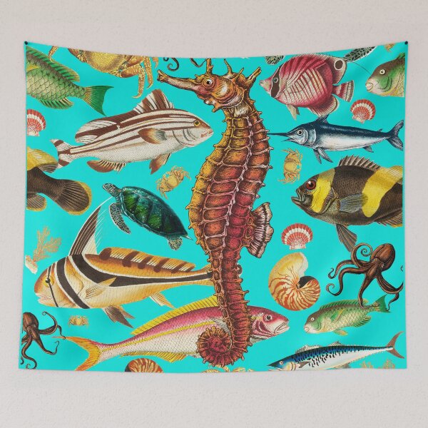 Item preview, Colorful and Fun Deep Sea Creatures Design designed and sold by beddreams.