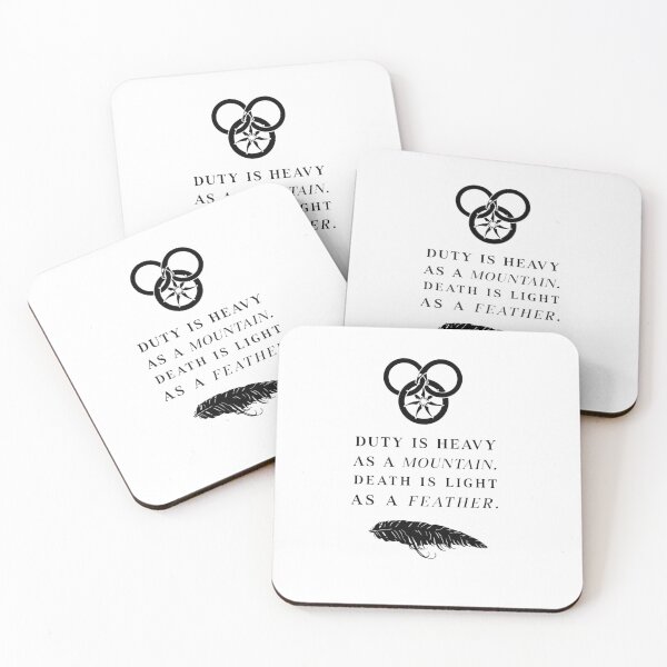 Item preview, duty is heavy as a mountain, death is light as a feather wheel of time quote designed and sold by cauthorsdagger.