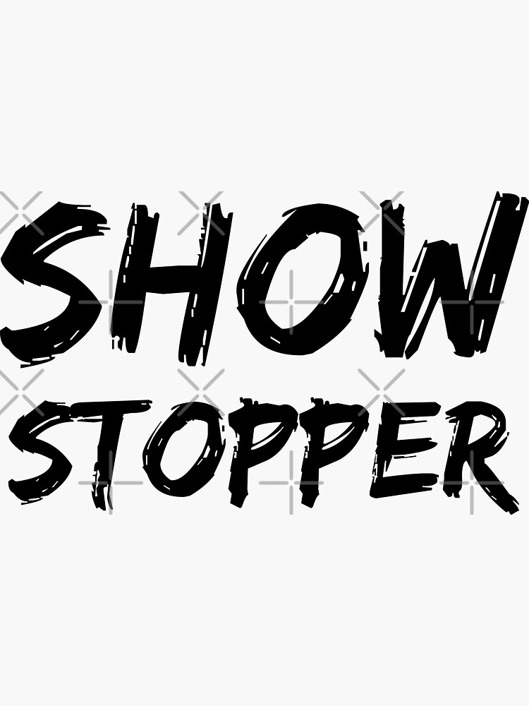 "Show stopper, sport typography muscle building." Sticker by