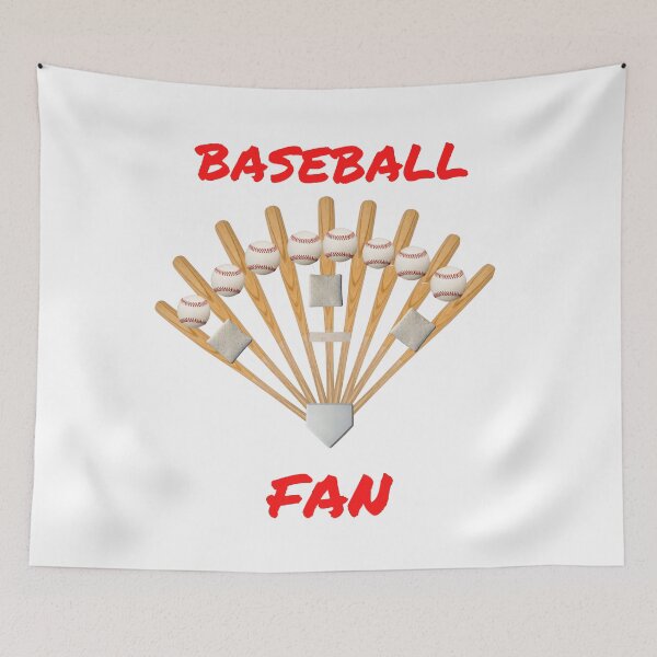 Item preview, Baseball Fan Bats Balls Bases Home Plate Pitcher's Mound designed and sold by Javamba.
