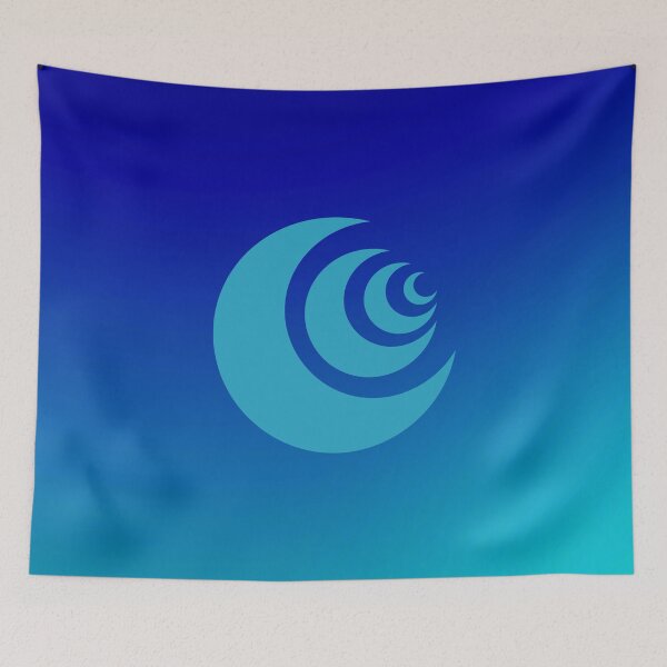 Item preview, Blue Crescent Moons Inside Each Other designed and sold by ShaunSandhu.