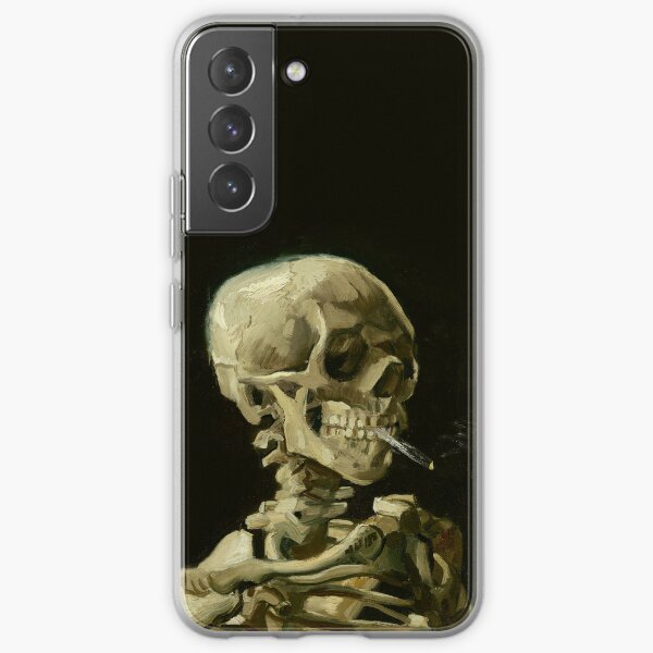 Vincent Van Gogh Head of a skeleton with a burning cigarette Famous Painting HD High Quality Samsung Galaxy Soft Case