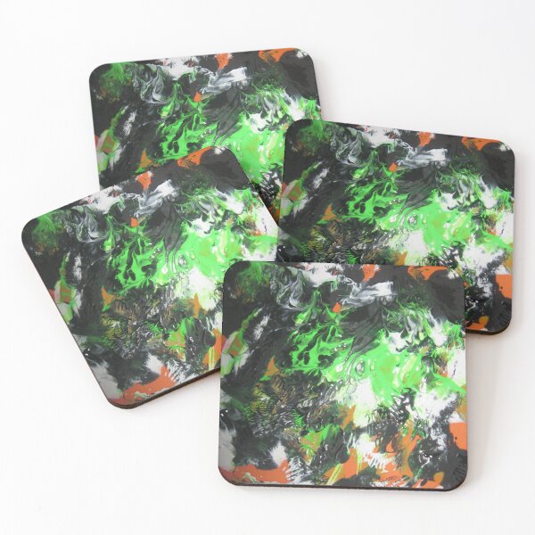 Item preview, Abstract in Orange White Black and Neon Green designed and sold by mary81.