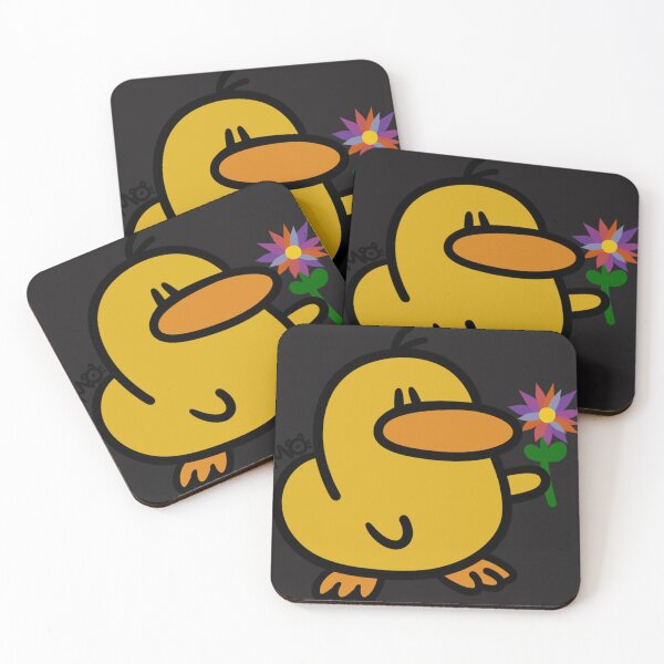 Item preview, Pato sosteniendo flor Pegatina designed and sold by TobiasMichelis.