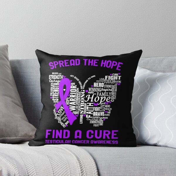 Item preview, Butterfly Ribbon Spread The Hope Find A Cure Testicular Cancer Awareness designed and sold by Tadmab.