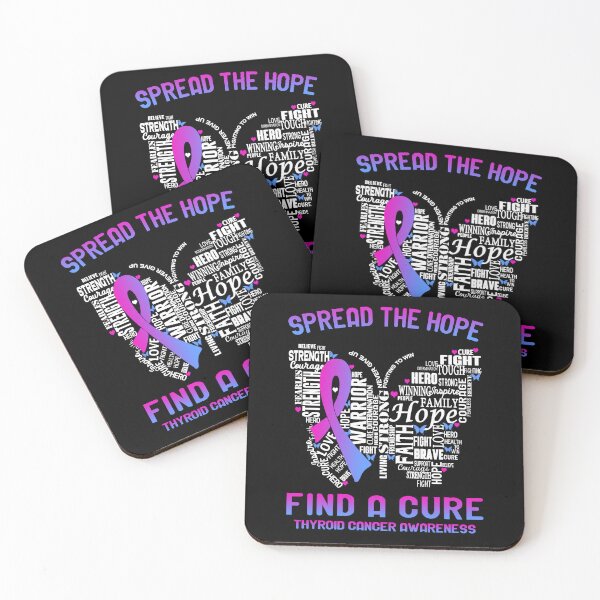 Item preview, Butterfly Ribbon Spread The Hope Find A Cure Thyroid Cancer Awareness designed and sold by Tadmab.