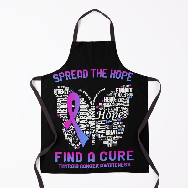 Item preview, Butterfly Ribbon Spread The Hope Find A Cure Thyroid Cancer Awareness designed and sold by Tadmab.