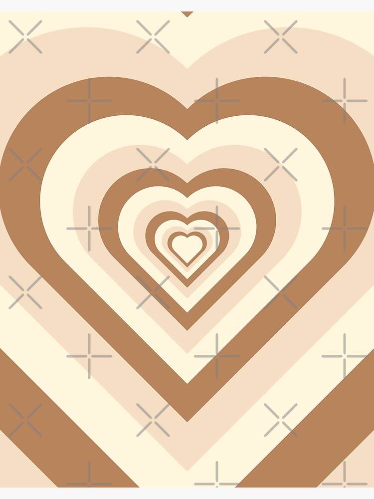 Brown Aesthetic Heart Greeting Card for Sale by ind3finite