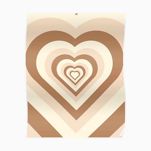"Brown Aesthetic Heart" Poster for Sale by ind3finite Redbubble