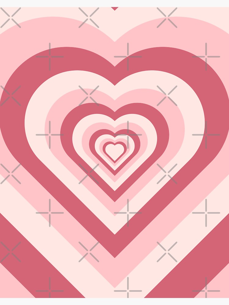 Transparent Pink Heart Stickers 3/4 Inch