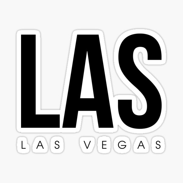 "LAS Las Vegas Airport Code" Sticker for Sale by CartoCreative