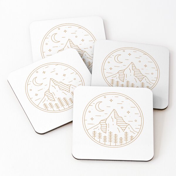 Item preview, Mountain gold night sky with forest  designed and sold by gabiworld.