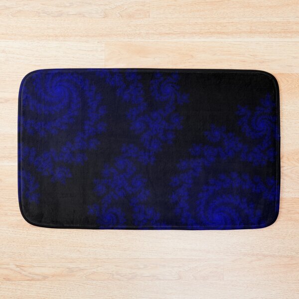 Item preview, Galaxies - Blue Fractal Spirals on Black Background designed and sold by ThePaintingRat.