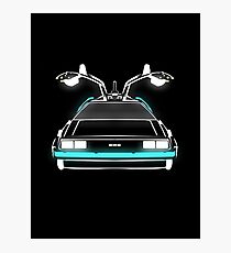 Delorean neon Photographic Print