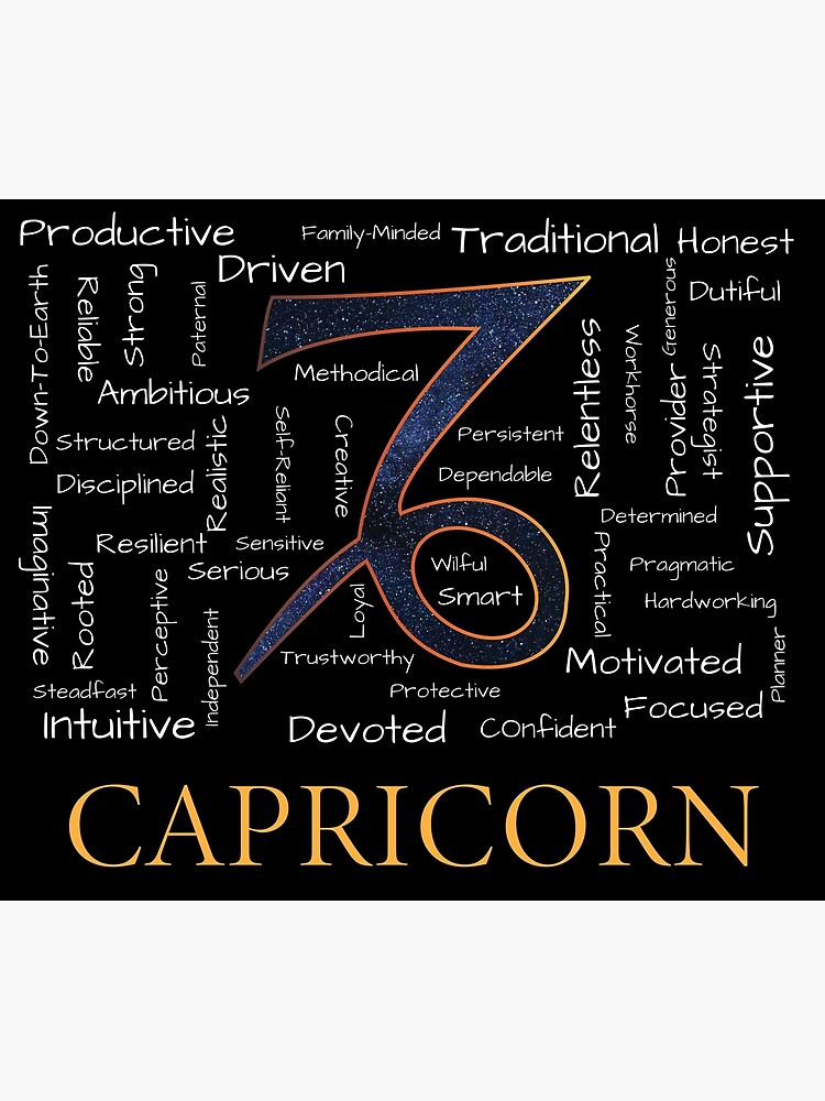 Astrology Traits Capricorn Poster