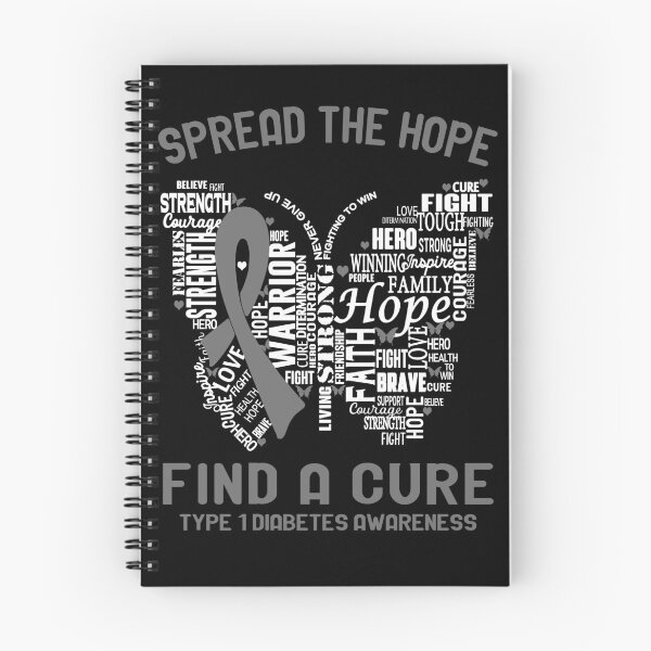 Item preview, Butterfly Ribbon Spread The Hope Find A Cure Type 1 Diabetes Awareness designed and sold by Tadmab.