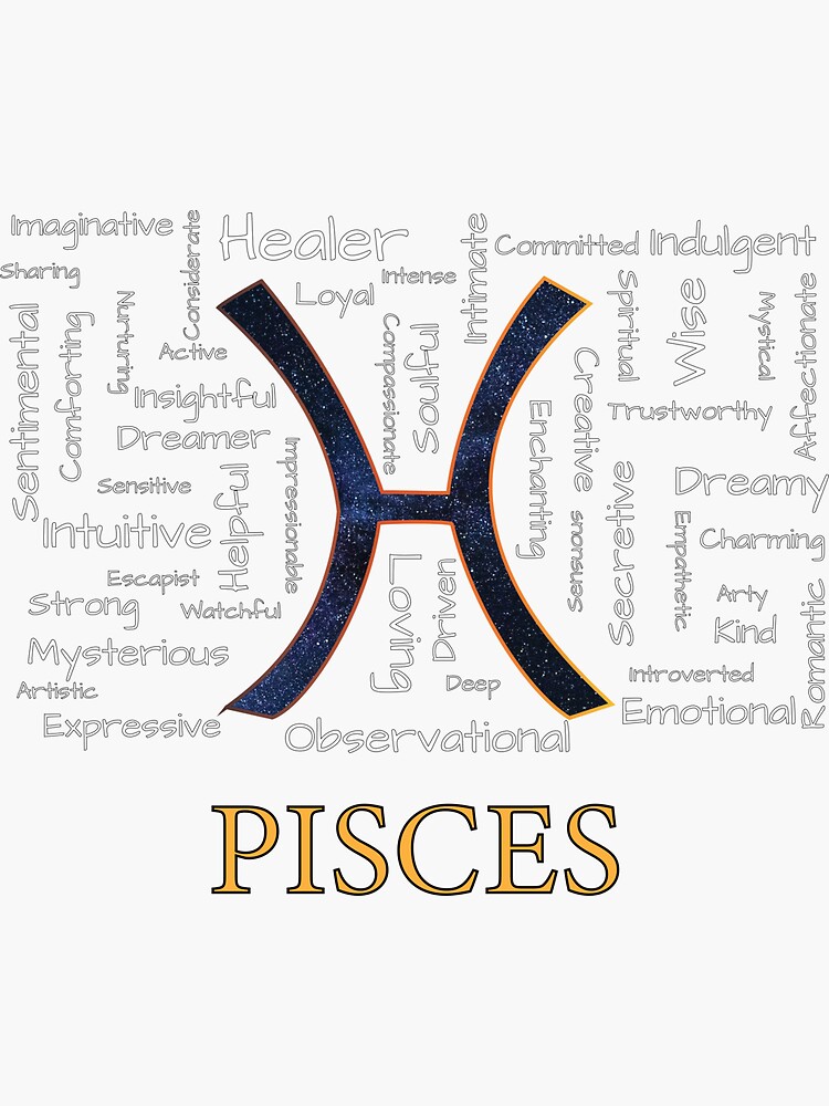 Astrology Traits Pisces Sticker