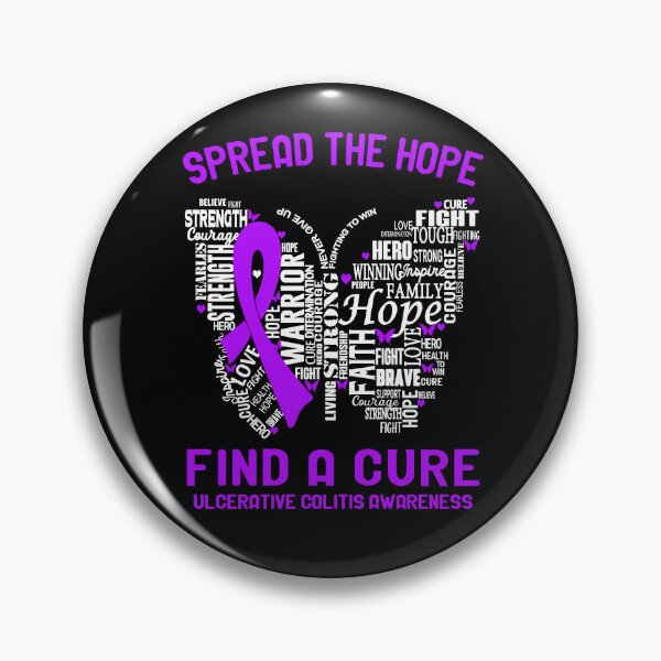 Item preview, Butterfly Ribbon Spread The Hope Find A Cure Ulcerative Colitis Awareness designed and sold by Tadmab.