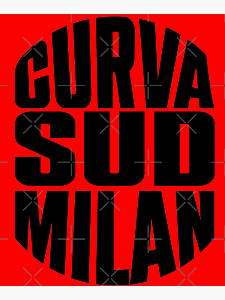 curva sud milano Mounted Print by lounesartdessin