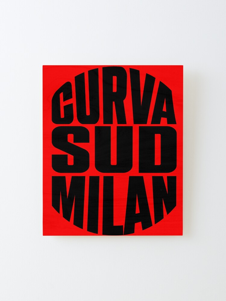 curva sud milano Mounted Print by lounesartdessin