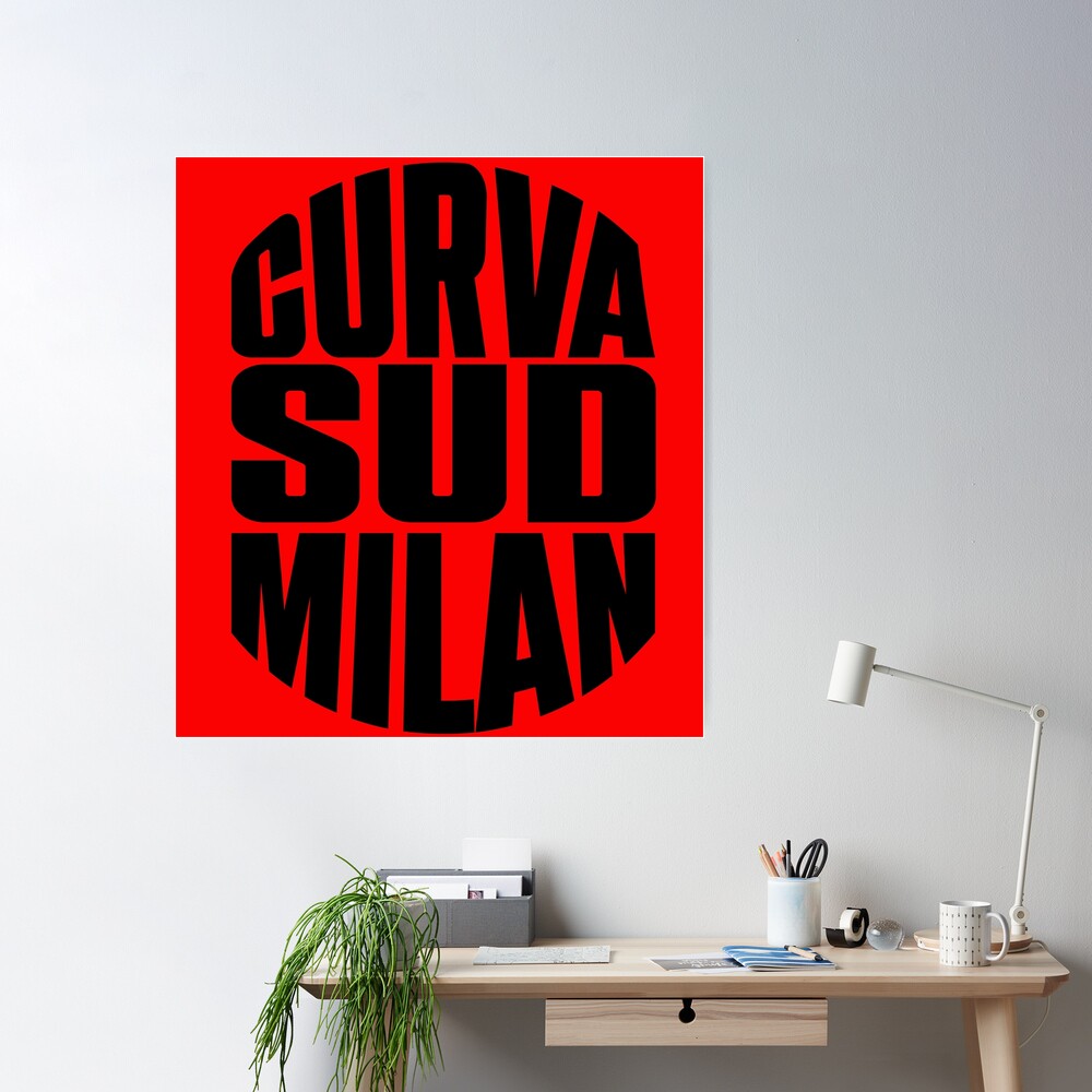 milan curva south Poster by lounesartdessin