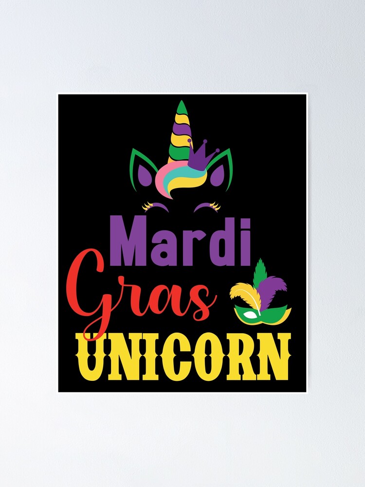 unicorn mardi gras mask