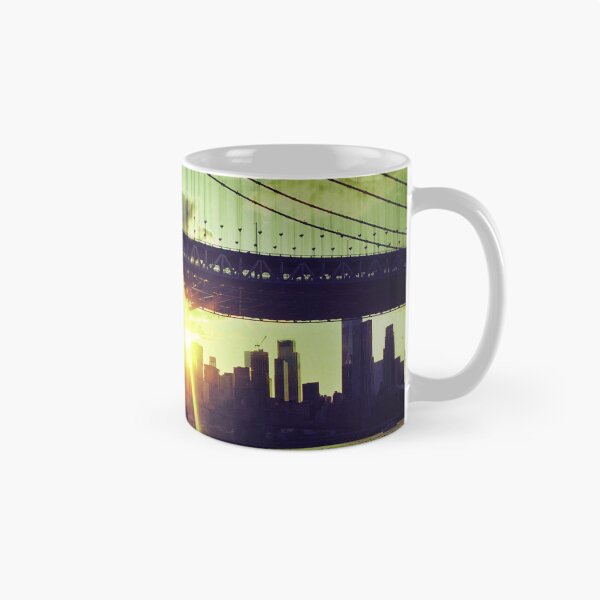 Item preview, Manhattan Bridge Skyline Sun Brooklyn New York City  designed and sold by eleonoraingrid.