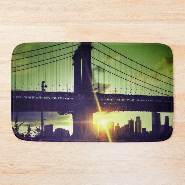 Item preview, Manhattan Bridge Skyline Sun Brooklyn New York City  designed and sold by eleonoraingrid.