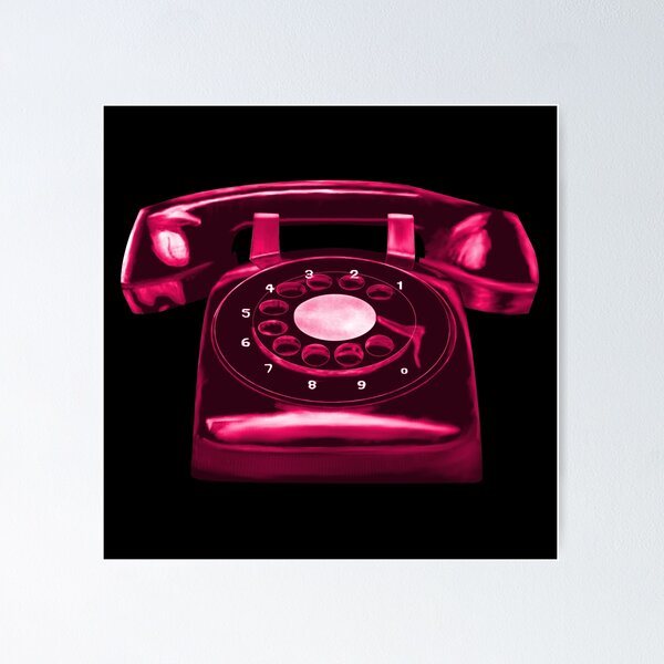 Item preview, Psychedelic Red Telephone - Retro Rotary Dial Phone designed and sold by Grepthor.