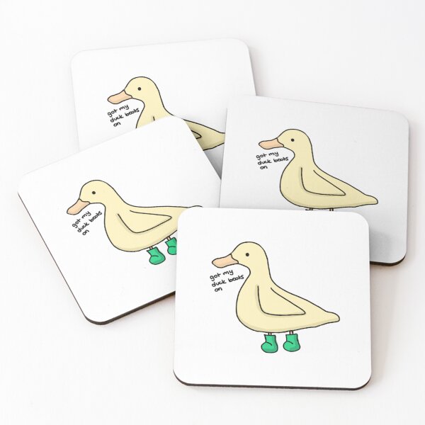 Item preview, yellow duck with green boots designed and sold by ollynbobby.
